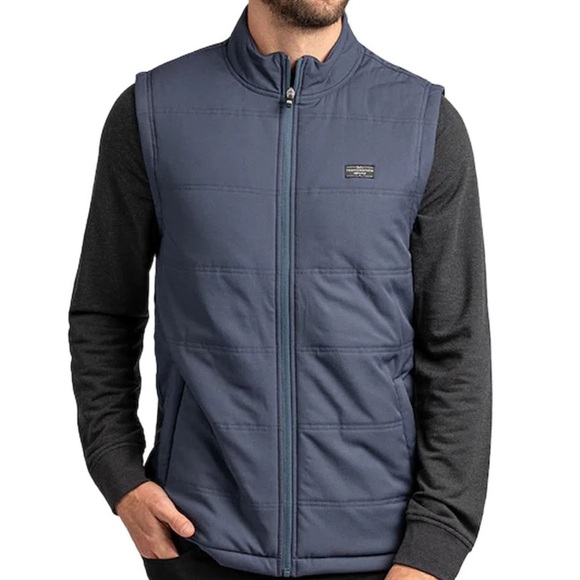 Travis Mathew Interlude Puffer Golf Vest / Jacket Sz 2XL Navy Blue - Picture 7 of 14